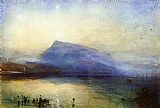 Joseph Mallord William Turner The Blue Rigi Lake of Lucerne Sunrise painting